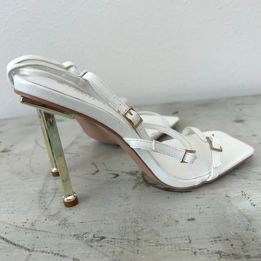 New Simmi London asos high heeled sandals square toe strappy heels summer 9